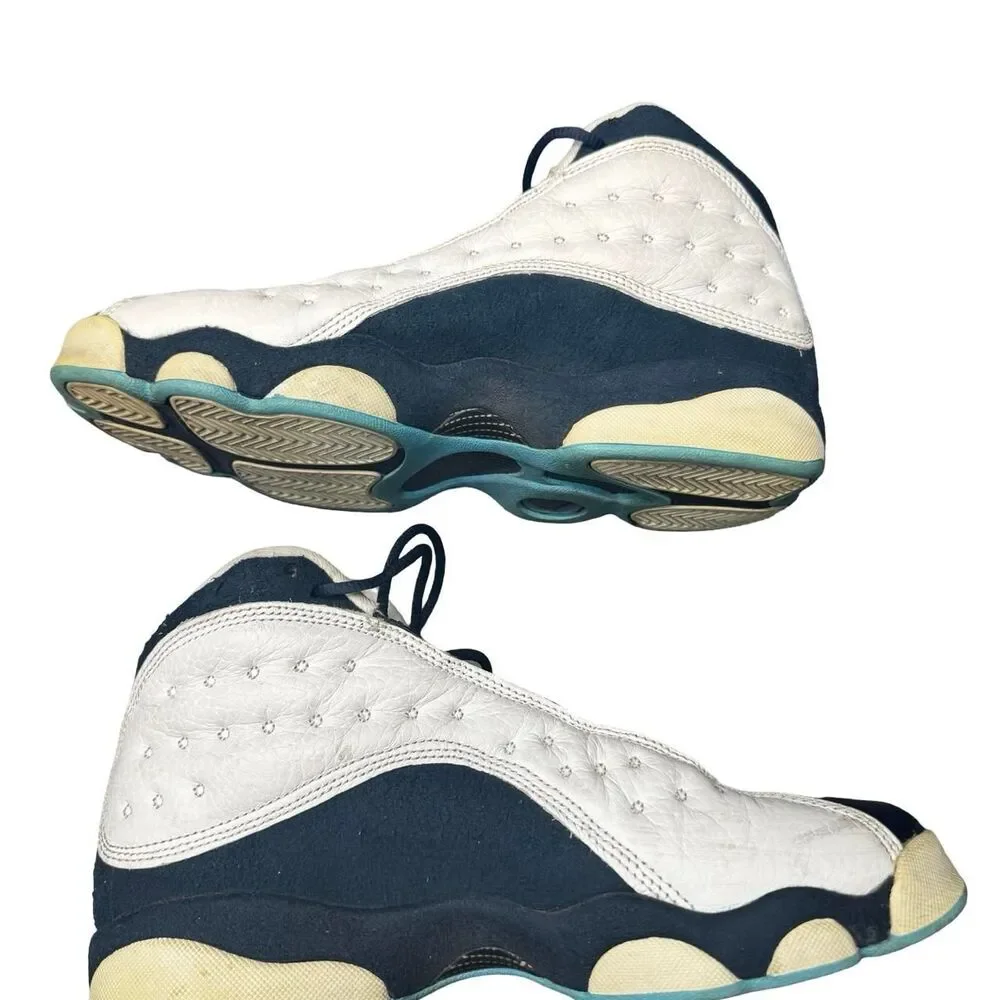 Air Jordan 13 Obsidian Retro Navy White Youth 7Y Basketball Sneakers